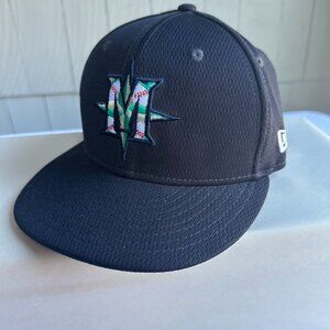 Seattle Mariners Hat New Era Fitted 6 3/4 Cap Baseball Alternate Logo